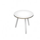 Tavolo riunione tondo Skinny Metal - diametro 80 cm - bianco - Artexport