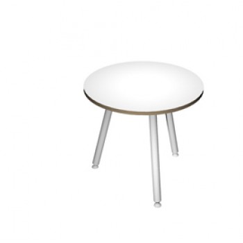 Tavolo riunione tondo Skinny Metal - diametro 80 cm - bianco - Artexport