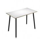 Tavolo alto Skinny Metal - 140 x 80 x 105 cm - nero/bianco - Artexport