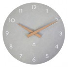 Orologio da parete HorMilena - diametro 30 cm - grigio chiaro/legno - Alba