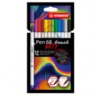 Pennarello Pen 68 Brush Arty Line 568/18 - colori assortiti - Stabilo - astuccio 18 pezzi