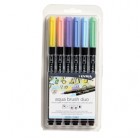 Pennarello Aqua Brush Duo - colori pastel - Lyra - conf. 6 pezzi