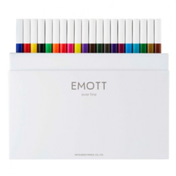 Fineliner Emott - tratto 0.4 mm - colori assortiti standard - Uni Mitsubishi - conf. 40 pezzi