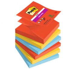 Blocco Post it® Super Sticky Z Notes - R330-6SS-PLAY - 76 x 76 mm - colori Playful - 90 fogli - Post it® - conf. 6 pezzi