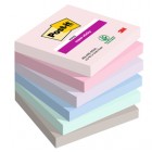 Blocco Post it® Super Sticky - 654-6SS-SOUL - 76 x 76 mm - colori Soulful - 90 fogli - Post it® - conf. 6 pezzi