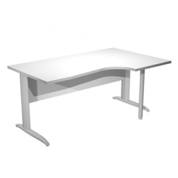 Scrivania Compact Destro - 160 x 60/80/100 cm - piano bianco