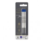 Refill sfera QuinkFlow - punta media - metallo - blu - Parker - blister 3 pezzi