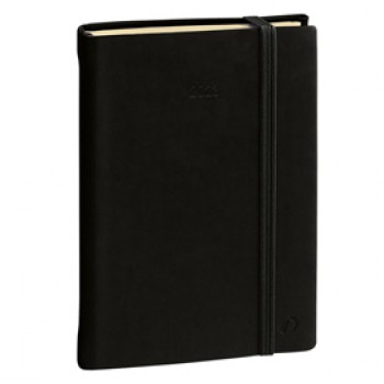 Agenda giornaliera Daily Pocket Prestige Silk 2025 - 8,5 x 13 cm - nero - Quo Vadis