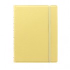 Notebook - con elastico - copertina similpelle - A5 - 56 pagine - a righe - giallo limone - Filofax