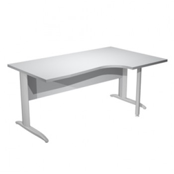 Scrivania Compact Destro - 160 x 60/80/100 cm - piano grigio