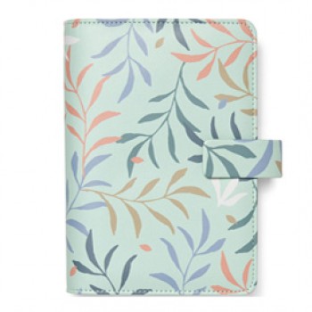 Organiser Botanical - f.to Personal 187 x 153 x 40 mm - con cinturino - menta - Filofax