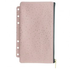 Pochette Confetti - per organiser - c/zip - f.to A5 / Personal - rosa - Filofax