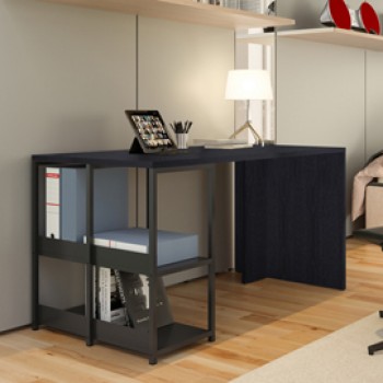 Scrivania home/office Smarty - 140 x 69 x 72,4 cm - nero venato