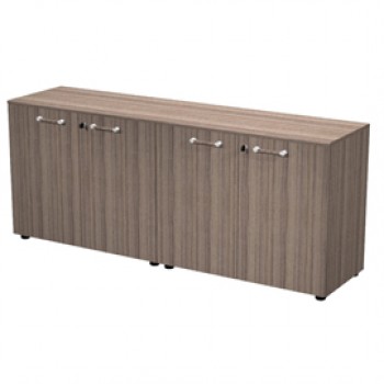 Coppia mobili bassi Elegance - con ante - 180 x 45,3 x 75 cm - noce toscano