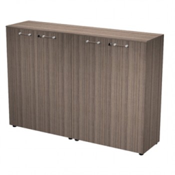 Coppia mobili medi Elegance - con ante - 180 x 45,3 x 126,2 cm - noce toscano