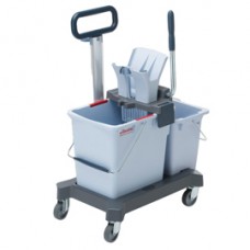 Carrello per pulizie UltraSpeed Pro Doppio - con barra - 33 L - 62 x 38 x 85 cm - Vileda