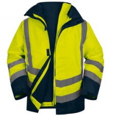 Parka 5 in 1 Optimum 3 alta visibilità - taglia M - giallo fluo - Deltaplus