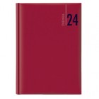 Agenda settimanale 2025 - copertina in carta imbottita - 17 x 24 cm - rosso