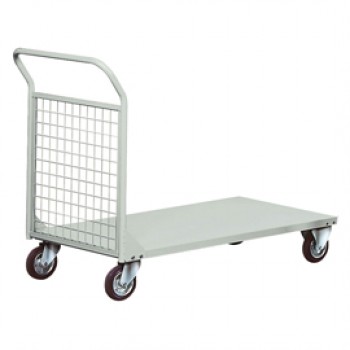 Carrello da lavoro - 1 sponda rete - 300 kg - grigio - Tecnotelai