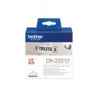 Brother - Nastro adesivo - in pellicola - Nero/Bianco - 62mm x 15,24mt - DK22212