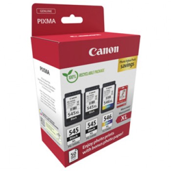 Canon - Cartuccia Ink PG-545XLx2/CL-546XL - con Confezione Fogli - 8286B015