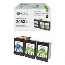 G&G - Cartuccia ink Compatibile per HP 305XL - Nero - 400 pag