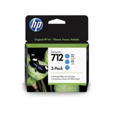 Hp - Conf. 3 Cartucce ink originale - 712 - Ciano - 3ED77A - 29 ml cad