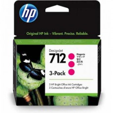 Hp - Conf. 3 Cartucce ink originale - 712 - Magenta - 3ED78A - 29 ml cad