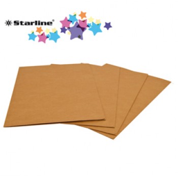 Cartellina semplice - 225 gr - 24,5 x 34 cm - cartoncino kraft - avana - ECO Starline - conf. 50 pezzi