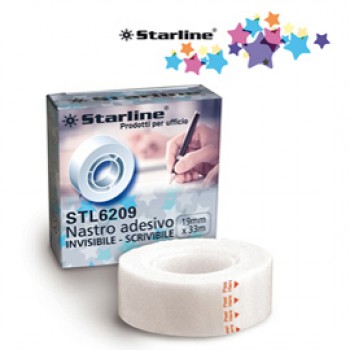 Nastro adesivo scrivibile - invisibile - 1,9 cm x 33 m - trasparente - Starline