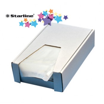 Busta adesiva portadocumenti - senza stampa - DL (22,8 x 12 cm) - carta - trasparente - Eco Starline - conf. 250 pezzi