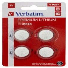 Verbatim - Blister 4 MicroPile a pastiglia CR2016 - litio - 49531 - 3V