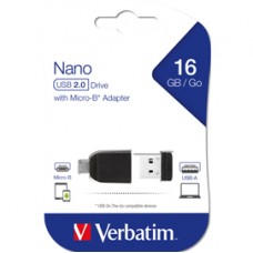 Memoria usb2.0 16gb store 'n' stay nano + otg micro usb adapter