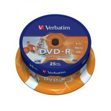 Verbatim - Scatola 25 DVD-R - stampabile - 43538 - 4,7GB