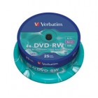 Verbatim - Confezione 25 DVD-RW - argento lucido - serigrafato - 43639 - 4,7GB