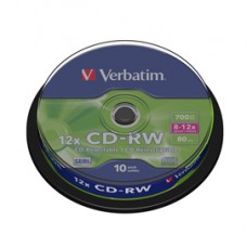 Verbatim - Scatola 10 CD-RW DataLife Plus - 8X-10X - serigrafato - 43480 - 700MB