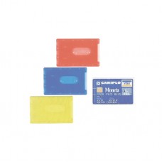 Porta Cards rigido - PVC - 8,5x5,4 cm - colori assortiti - Favorit