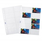 Buste forate porta cards - PPL - 10 tasche - 21,5x29,7 cm - trasparente - Favorit - conf. 10 pezzi