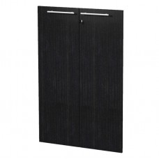 Coppia ante Prestige - per mobile medio - 80 x 115,4 cm - spessore 18 mm - melaminico - nero venato - Artexport