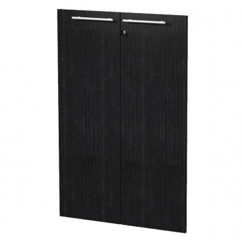 Coppia ante Prestige - per mobile medio - 80 x 115,4 cm - spessore 18 mm - melaminico - nero venato