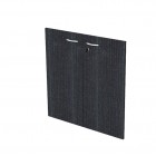 Coppia ante Easy - per mobile basso - 80 x 67 cm - spessore 18 mm - melaminico - nero venato