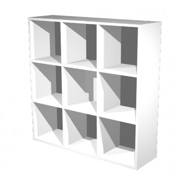 Libreria casellario Rainbow - 9 caselle - 104,1x29,2x103,9 cm - bianco