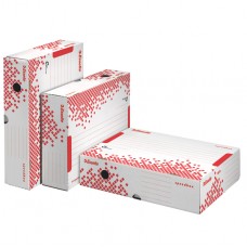 Scatola archivio Speedbox - dorso 10 cm - 35x25cm - bianco e rosso - Esselte