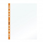 Buste forate - PPL - con banda arancio neon - liscia - 22 x 30 cm - Favorit - conf. 25 pezzi