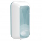 Dispenser per sapone liquido - 217 x 117 x 103 mm - capacitA' 0,55 lt - bianco/azzurro - Replast